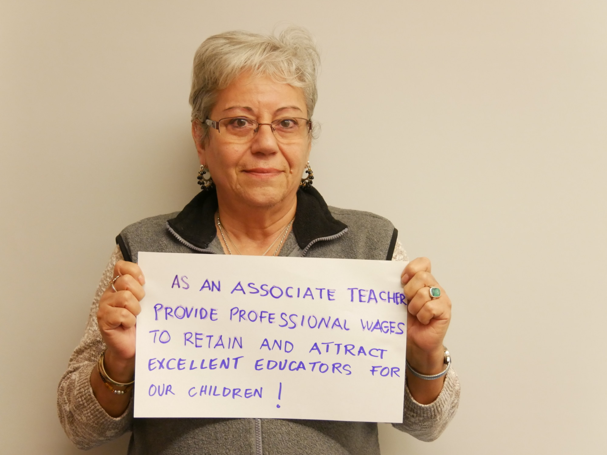 As an associate teacher provide professional wages to retain and attract excellent educators for our children!