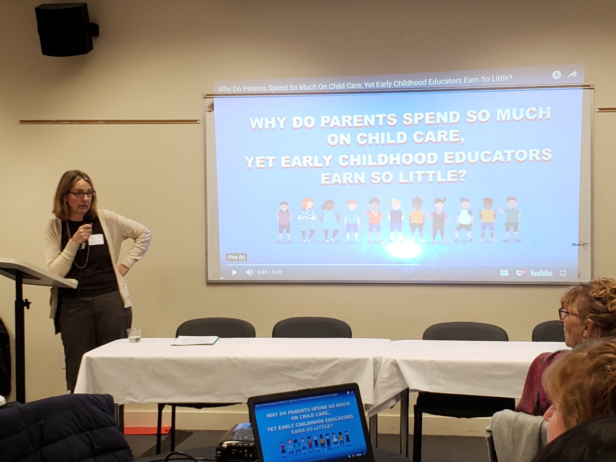 Sara Hicks-Kilday speaking at ECE Issues Luncheon, January 25, 2019